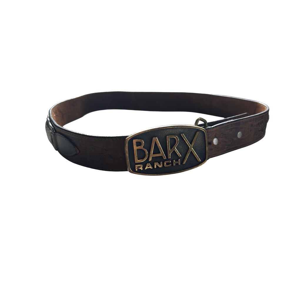 Vintage Cowboy Vibes Blue Bayou Brass Belt Bar X Ranch Brass Buckle &  Leather